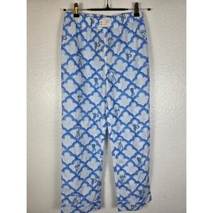 Roller Rabbit Adaptive Pajama Pants Blue Monkey Print Sensory Friendly L 10/12